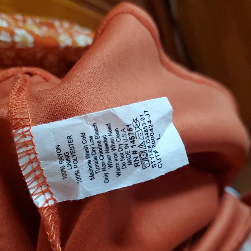 Orange Floral Dress - Picture 5 of 9
